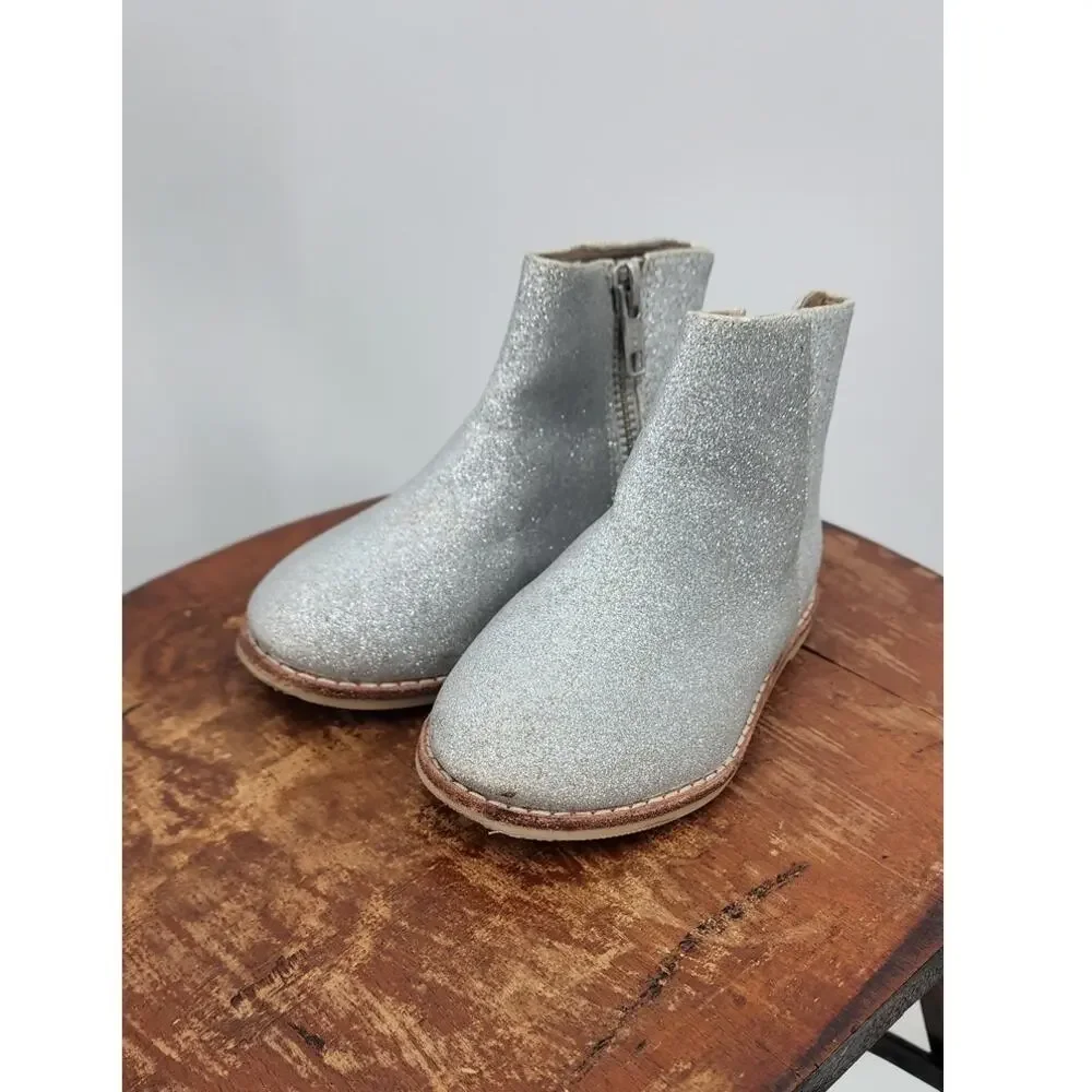 Janie and Jack Glitter Ankle Booties Size US 7 Girls‎